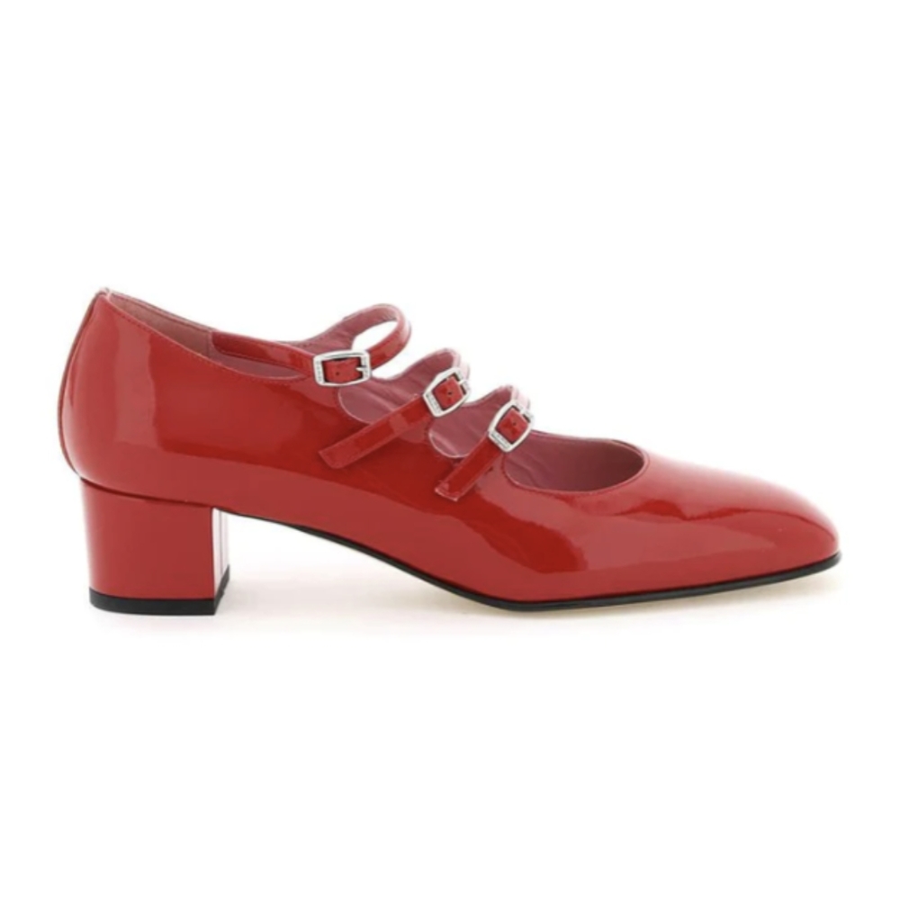 Kina Patent Mary Jane Trio Pumps